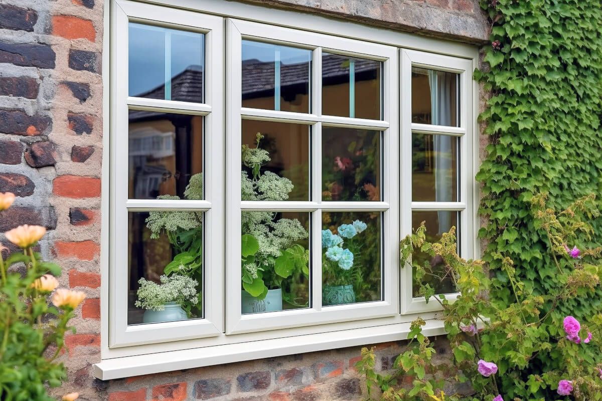 white casement windows