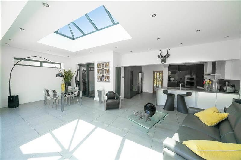Kitchen extension with lantern